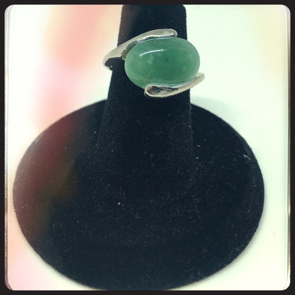 Green Colored Stone Ring